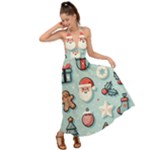 Christmas Decoration Angel Backless Maxi Beach Dress