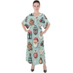 Christmas Decoration Angel V-Neck Boho Style Maxi Dress