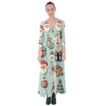 Christmas Decoration Angel Button Up Maxi Dress