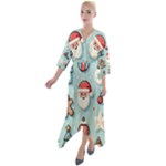 Christmas Decoration Angel Quarter Sleeve Wrap Front Maxi Dress