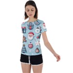 Christmas Decoration Angel Back Circle Cutout Sports T-Shirt