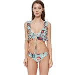 Christmas Decoration Angel Low Cut Ruffle Edge Bikini Set