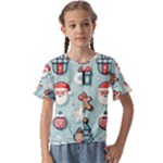 Christmas Decoration Angel Kids  Cuff Sleeve Scrunch Bottom T-Shirt