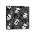 Skull Skeleton Pattern Texture Mini Canvas 4  x 4  (Stretched)