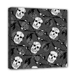 Skull Skeleton Pattern Texture Mini Canvas 8  x 8  (Stretched)