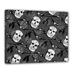 Skull Skeleton Pattern Texture Canvas 20  x 16  (Stretched)