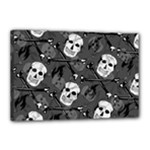 Skull Skeleton Pattern Texture Canvas 18  x 12  (Stretched)