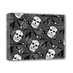 Skull Skeleton Pattern Texture Deluxe Canvas 14  x 11  (Stretched)