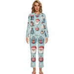 Christmas Decoration Angel Womens  Long Sleeve Lightweight Pajamas Set
