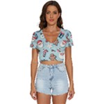 Christmas Decoration Angel V-Neck Crop Top