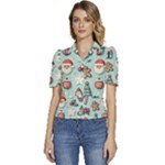 Christmas Decoration Angel Puffed Short Sleeve Button Up Jacket