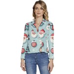 Christmas Decoration Angel Women s Long Sleeve Revers Collar Cropped Jacket