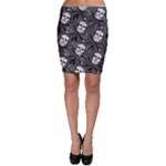 Skull Skeleton Pattern Texture Bodycon Skirt