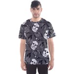 Skull Skeleton Pattern Texture Men s Sport Mesh T-Shirt