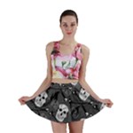 Skull Skeleton Pattern Texture Mini Skirt