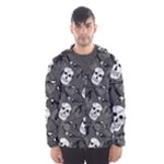 Skull Skeleton Pattern Texture Men s Hooded Windbreaker