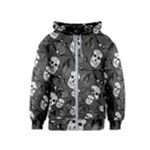 Skull Skeleton Pattern Texture Kids  Zipper Hoodie