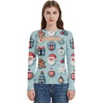 Christmas Decoration Angel Women s Cut Out Long Sleeve T-Shirt
