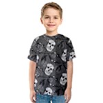 Skull Skeleton Pattern Texture Kids  Sport Mesh T-Shirt