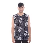 Skull Skeleton Pattern Texture Men s Basketball Tank Top