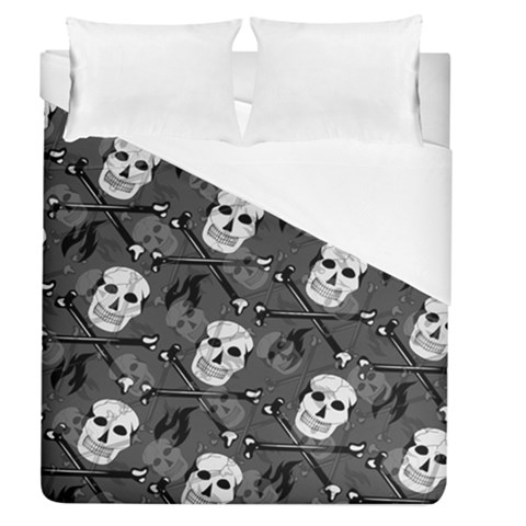 Skull Skeleton Pattern Texture Duvet Cover (Queen Size) from ArtsNow.com