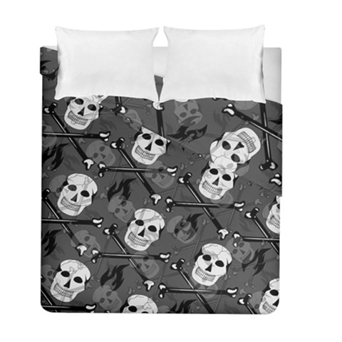 Skull Skeleton Pattern Texture Duvet Cover Double Side (Full/ Double Size) from ArtsNow.com