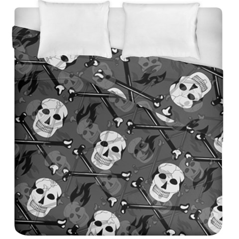 Skull Skeleton Pattern Texture Duvet Cover Double Side (King Size) from ArtsNow.com