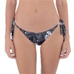 Skull Skeleton Pattern Texture Reversible Bikini Bottoms