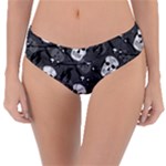 Skull Skeleton Pattern Texture Reversible Classic Bikini Bottoms