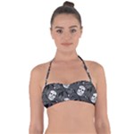 Skull Skeleton Pattern Texture Tie Back Bikini Top