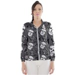 Skull Skeleton Pattern Texture Women s Windbreaker