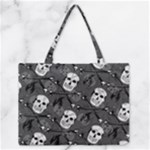 Skull Skeleton Pattern Texture Zipper Medium Tote Bag