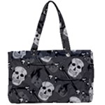 Skull Skeleton Pattern Texture Canvas Work Bag
