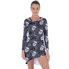 Asymmetric Cut-Out Shift Dress 