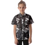 Skull Skeleton Pattern Texture Kids  Short Sleeve Shirt