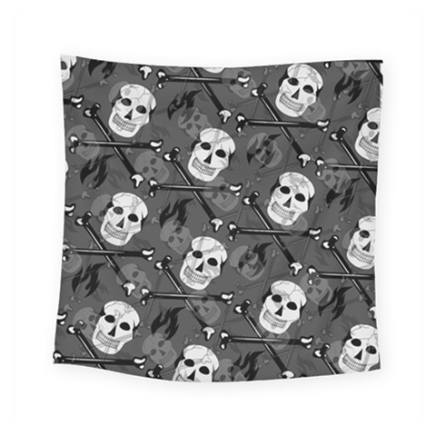 Skull Skeleton Pattern Texture Square Tapestry (Small) from ArtsNow.com