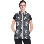 Skull Skeleton Pattern Texture Women s Puffer Vest