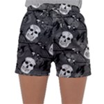 Skull Skeleton Pattern Texture Sleepwear Shorts