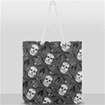 Skull Skeleton Pattern Texture Full Print Rope Handle Tote (Large)