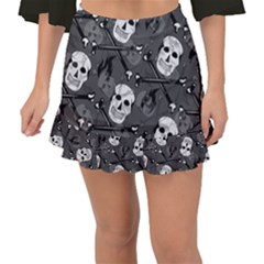 Fishtail Mini Chiffon Skirt 