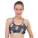 Skull Skeleton Pattern Texture Basic Training Sports Bra