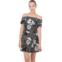 Off Shoulder Chiffon Dress 