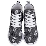 Skull Skeleton Pattern Texture Women s Lightweight High Top Sneakers