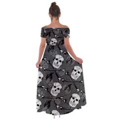 Off Shoulder Open Front Chiffon Dress 
