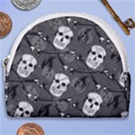 Skull Skeleton Pattern Texture Horseshoe Style Canvas Pouch