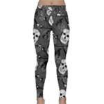 Skull Skeleton Pattern Texture Lightweight Velour Classic Yoga Leggings