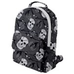 Skull Skeleton Pattern Texture Flap Pocket Backpack (Small)