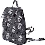 Skull Skeleton Pattern Texture Buckle Everyday Backpack