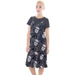 Skull Skeleton Pattern Texture Camis Fishtail Dress