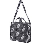 Skull Skeleton Pattern Texture Square Shoulder Tote Bag